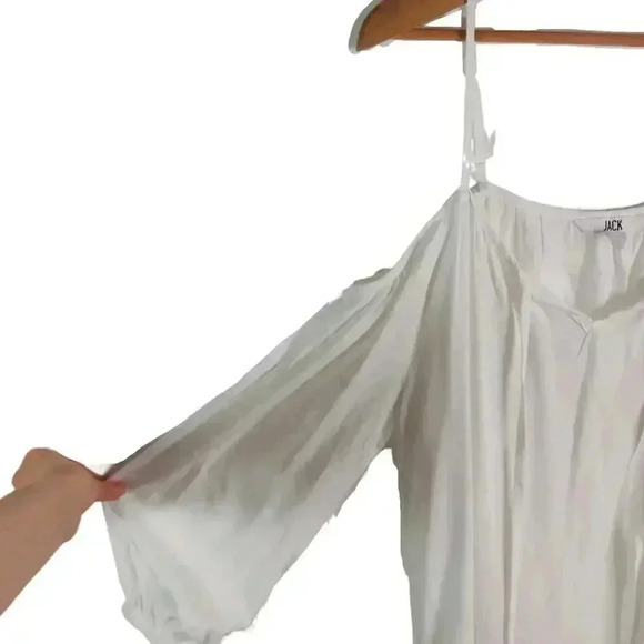 NWOT Jack White Off the Shoulder Blouse Dress Swim Beach Coverup Size M - Picture 3 of 10